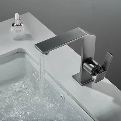 Modern brush gold waterfall basin faucet bathroom mixer tap