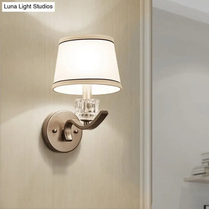 Modern brushed brass crystal sconce light hallway wall light