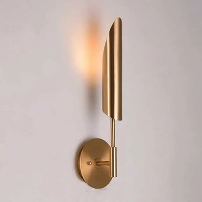 Modern brushed brass golden wall lamp for luxury bedroom decor