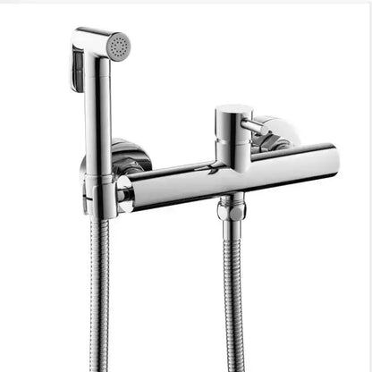 Modern brushed brass hand held bidet sprayer kit bathroom faucet
