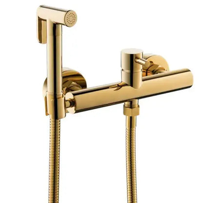Modern brushed brass hand held bidet sprayer kit bathroom faucet