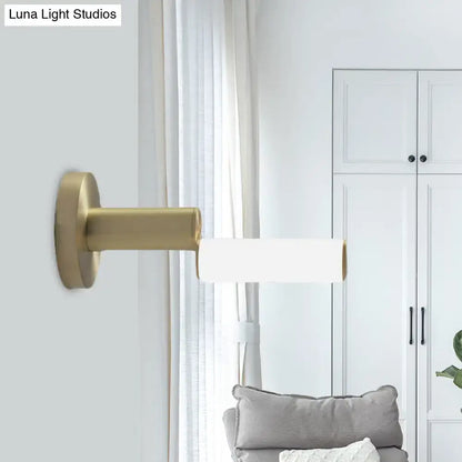 Modern brushed brass led door handle with gold metal finish bedroom