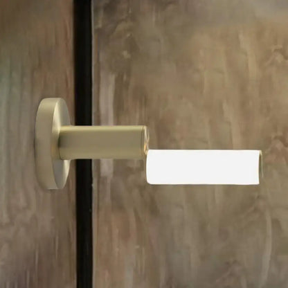 Modern brushed brass led door handle with gold metal finish bedroom