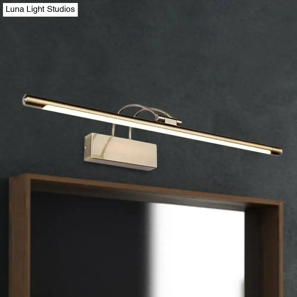 Modern brushed brass led wall light bathroom sconce
