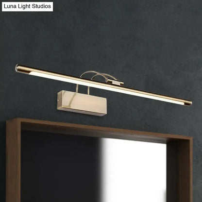 Modern brushed brass led wall light bathroom sconce