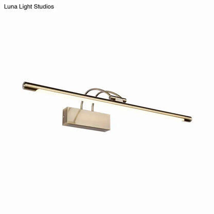 Modern brushed brass led wall light bathroom sconce