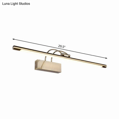 Modern brushed brass led wall light bathroom sconce