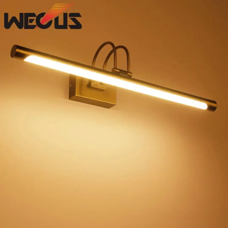 Modern brushed bronze led vanity light bathroom mirror lamp