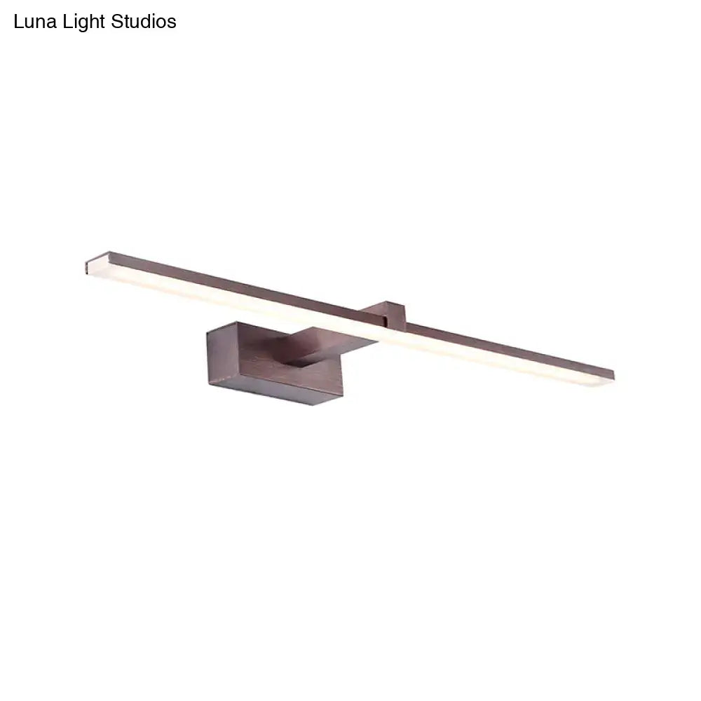 Modern brushed bronze tubular vanity lighting bathroom wall mount light