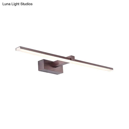 Modern brushed bronze tubular vanity lighting bathroom wall mount light