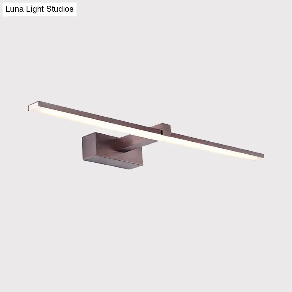 Modern brushed bronze tubular vanity lighting bathroom wall mount light