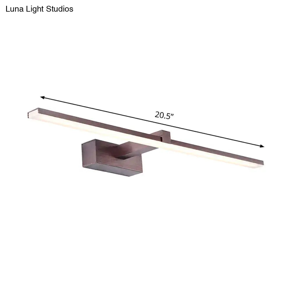 Modern brushed bronze tubular vanity lighting bathroom wall mount light