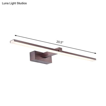 Modern brushed bronze tubular vanity lighting bathroom wall mount light