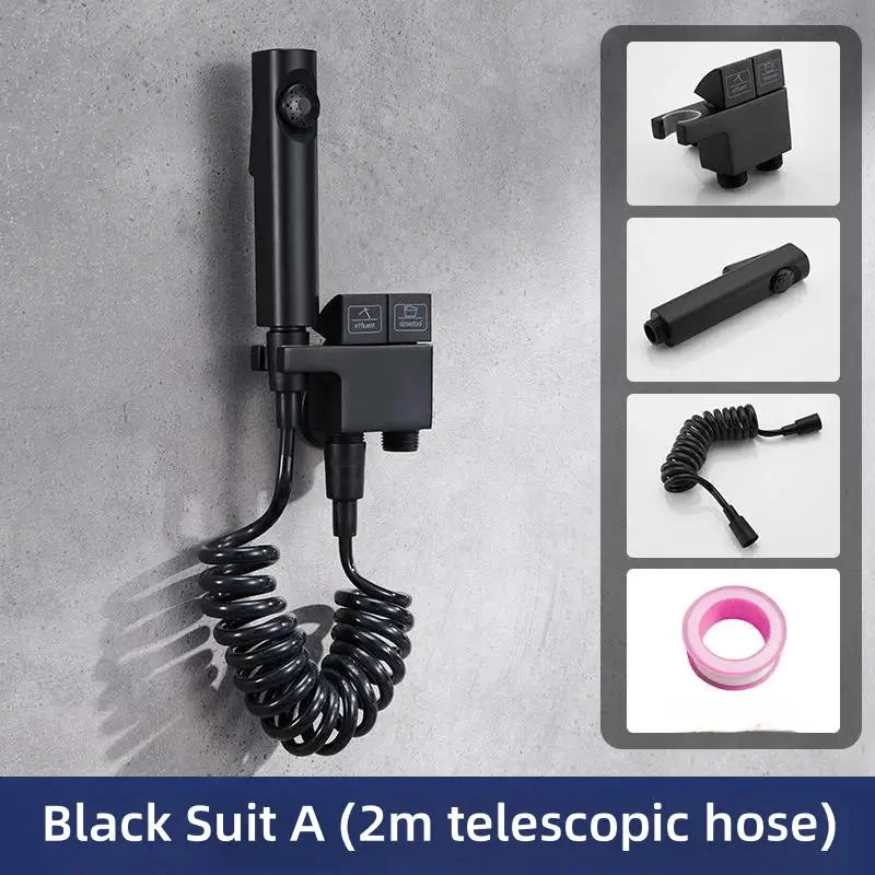 Modern brushed copper bidet spray gun set bathroom handheld sprayer