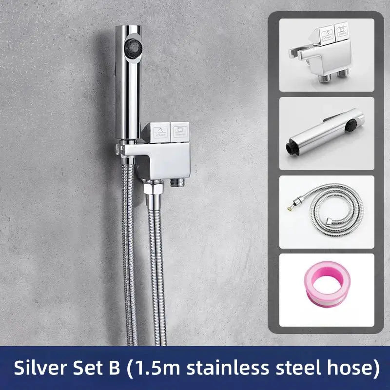 Modern brushed copper bidet spray gun set bathroom handheld sprayer