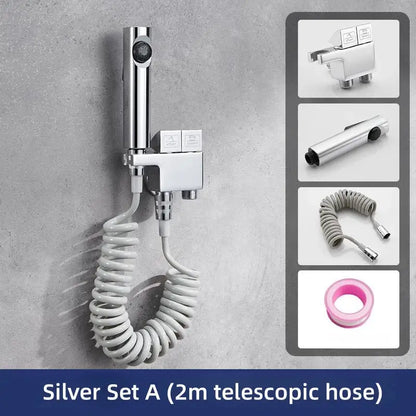 Modern brushed copper bidet spray gun set bathroom handheld sprayer