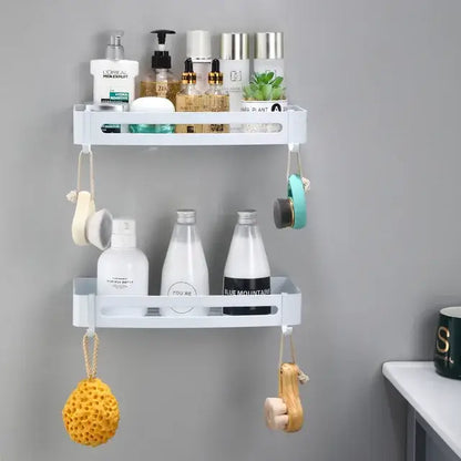 Modern brushed gold aluminum corner shelf bathroom shampoo holder