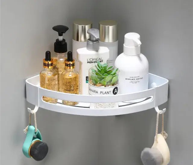 Modern brushed gold aluminum corner shelf bathroom shampoo holder