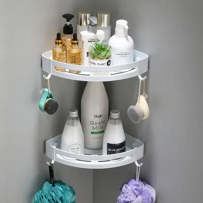 Modern brushed gold aluminum corner shelf bathroom shampoo holder