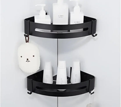 Modern brushed gold aluminum corner shelf bathroom shampoo holder