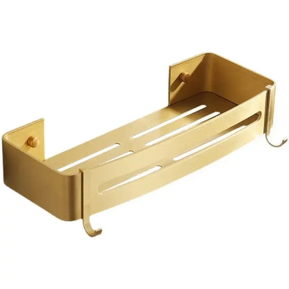 Modern brushed gold aluminum corner shelf bathroom shampoo holder