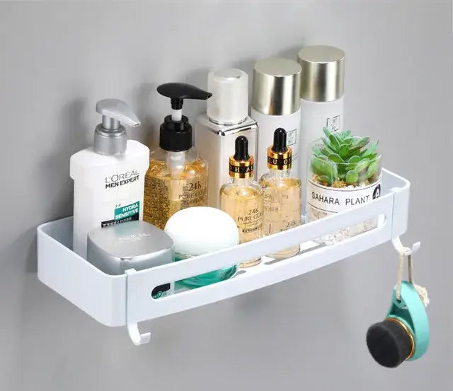 Modern brushed gold aluminum corner shelf bathroom shampoo holder