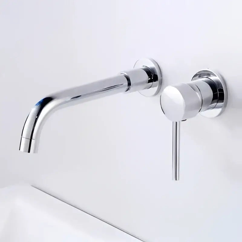 Modern brushed gold and black basin faucet set for bathroom sink