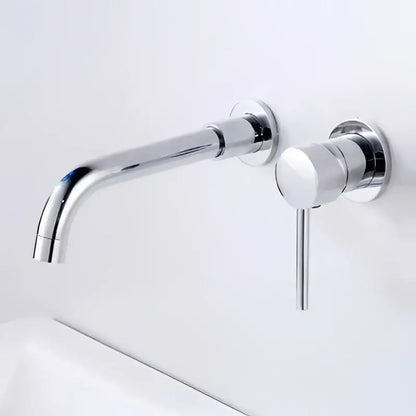 Modern brushed gold and black basin faucet set for bathroom sink