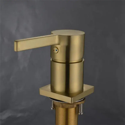 Modern brushed gold basin faucet bathroom arched sink tap