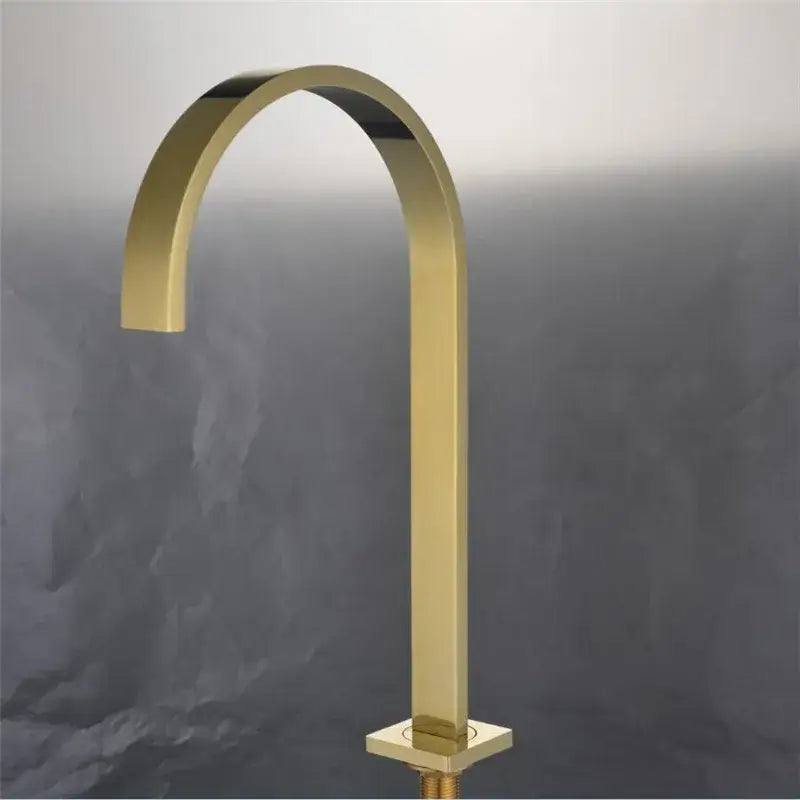 Modern brushed gold basin faucet bathroom arched sink tap