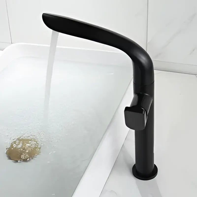 Modern brushed gold basin faucet bathroom high arc mixer tap