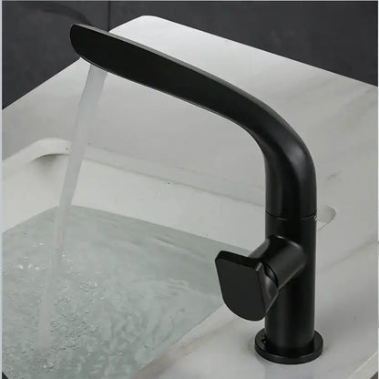 Modern brushed gold basin faucet bathroom high arc mixer tap