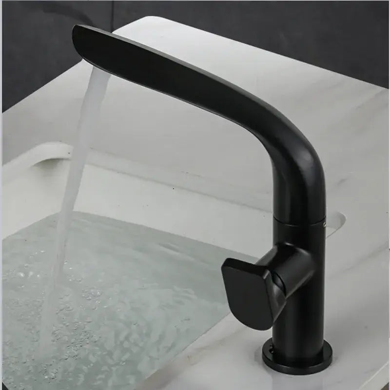 Modern brushed gold basin faucet bathroom high arc mixer tap