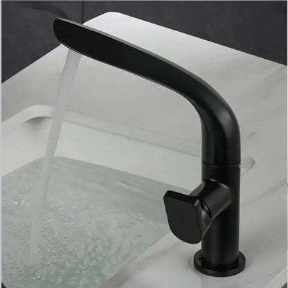 Modern brushed gold basin faucet bathroom high arc mixer tap