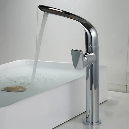 Modern brushed gold basin faucet bathroom high arc mixer tap