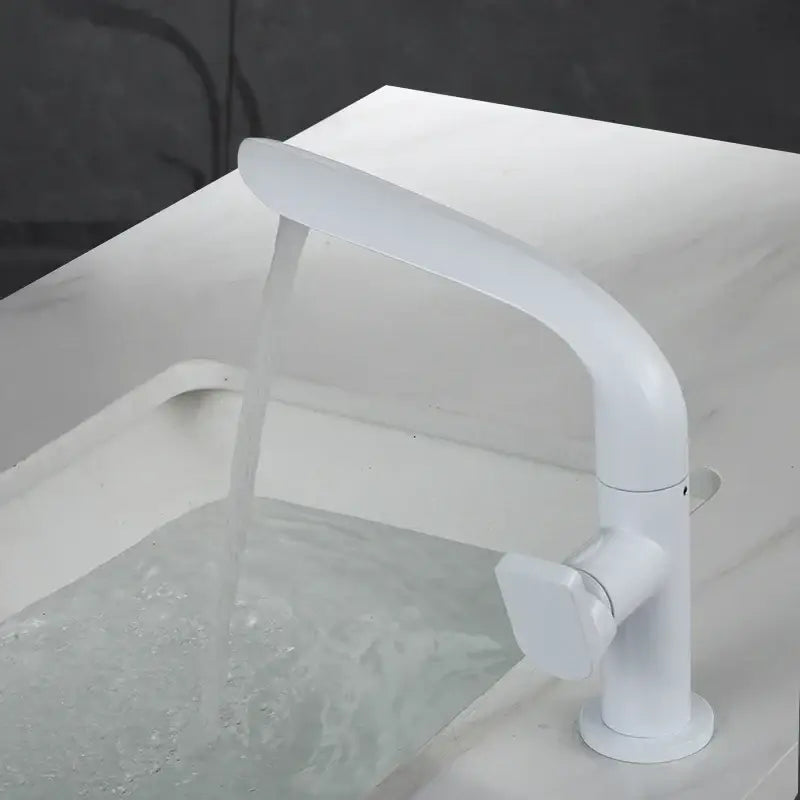 Modern brushed gold basin faucet bathroom high arc mixer tap