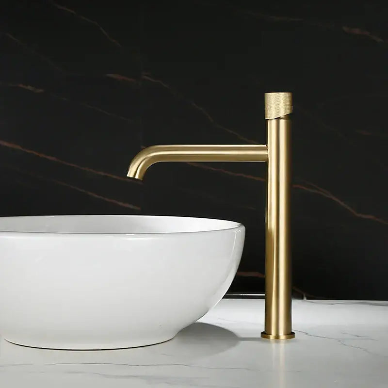 Modern brushed gold basin faucet bathroom hot water mixer tap