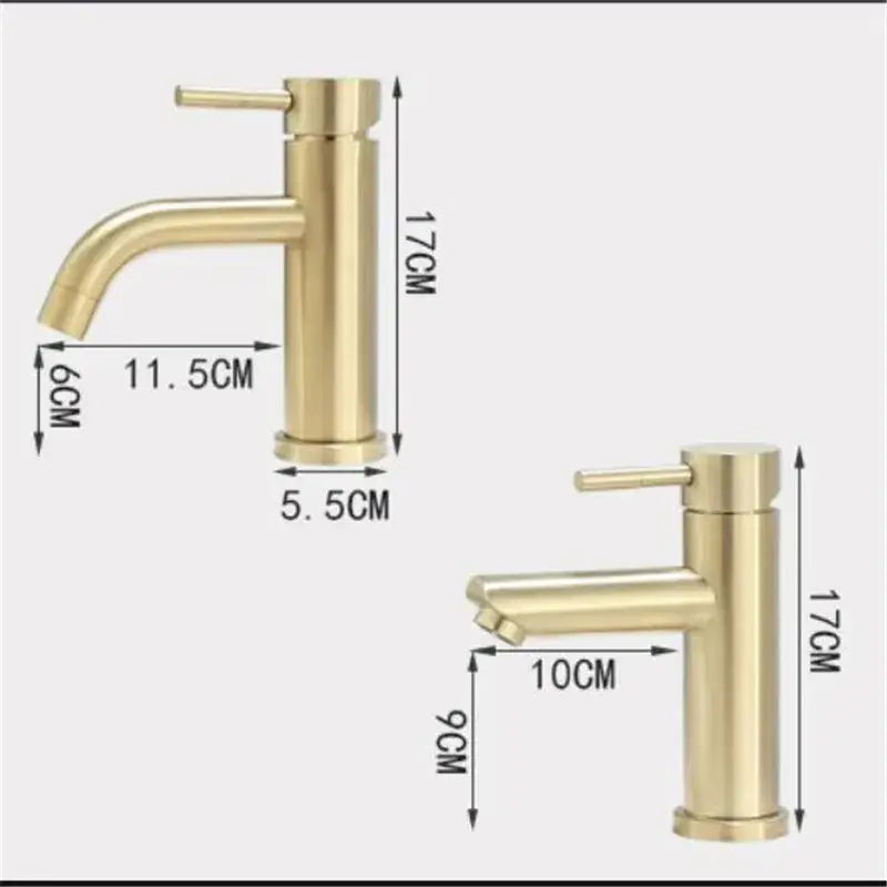Modern brushed gold basin faucet bathroom mixer tap