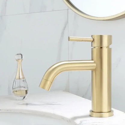 Modern brushed gold basin faucet bathroom mixer tap