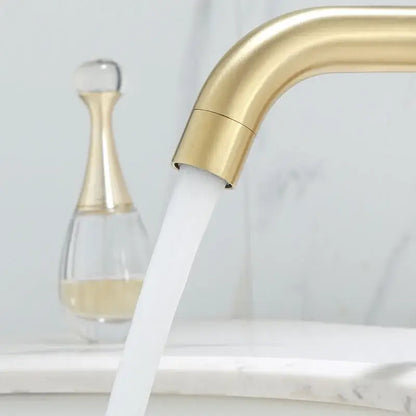 Modern brushed gold basin faucet bathroom mixer tap