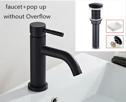 Modern brushed gold basin faucet bathroom single handle mixer