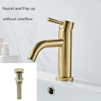 Modern brushed gold basin faucet bathroom single handle mixer