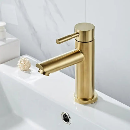 Modern brushed gold basin faucet bathroom single handle mixer