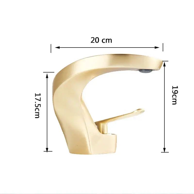 Modern brushed gold basin faucet bathroom single lever mixer tap