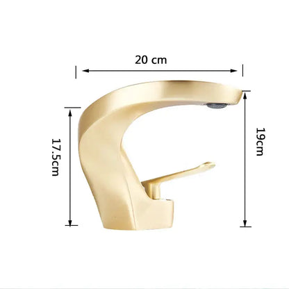 Modern brushed gold basin faucet bathroom single lever mixer tap