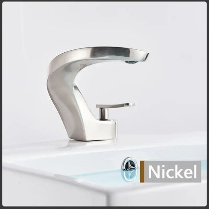 Modern brushed gold basin faucet bathroom single lever mixer tap