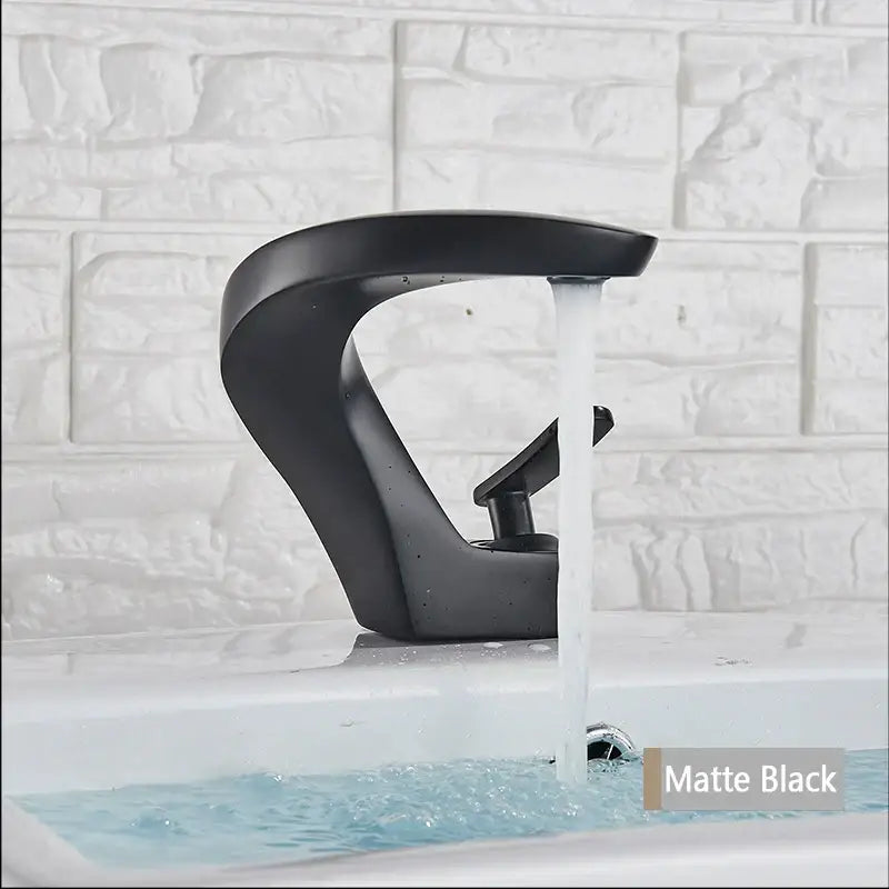 Modern brushed gold basin faucet bathroom single lever mixer tap