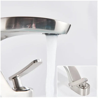 Modern brushed gold basin faucet bathroom single lever mixer tap