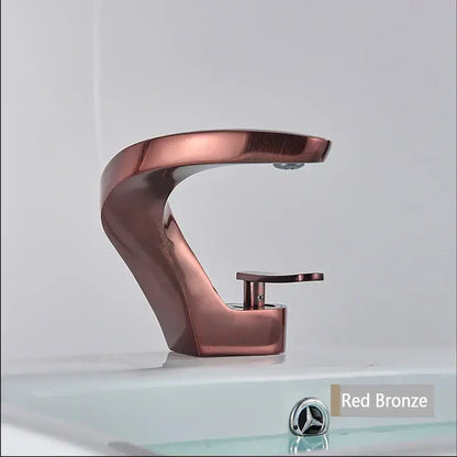 Modern brushed gold basin faucet bathroom single lever mixer tap