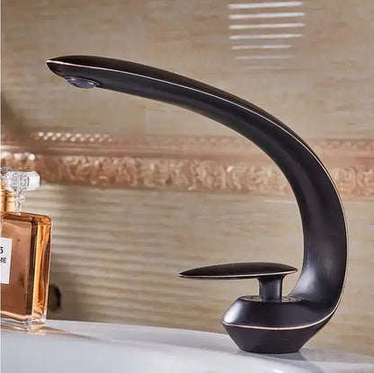 Modern brushed gold basin faucet bathroom sink fixture